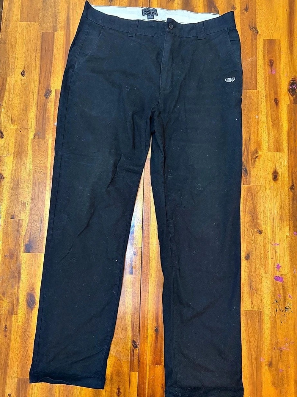 Converse CONS Black Skate Chino Pants Men's Straight Fit size 34x31 measured